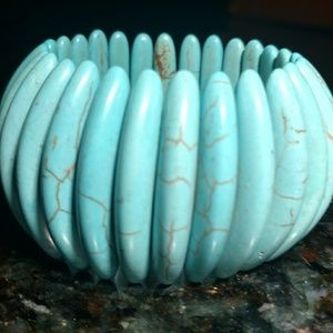 Genuine Turquoise Stretch Bracelet